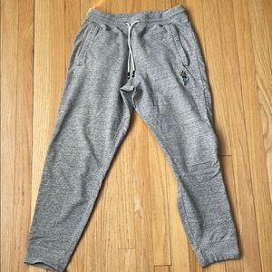 Heather Gray Men's Joggers with Embroidered Logo